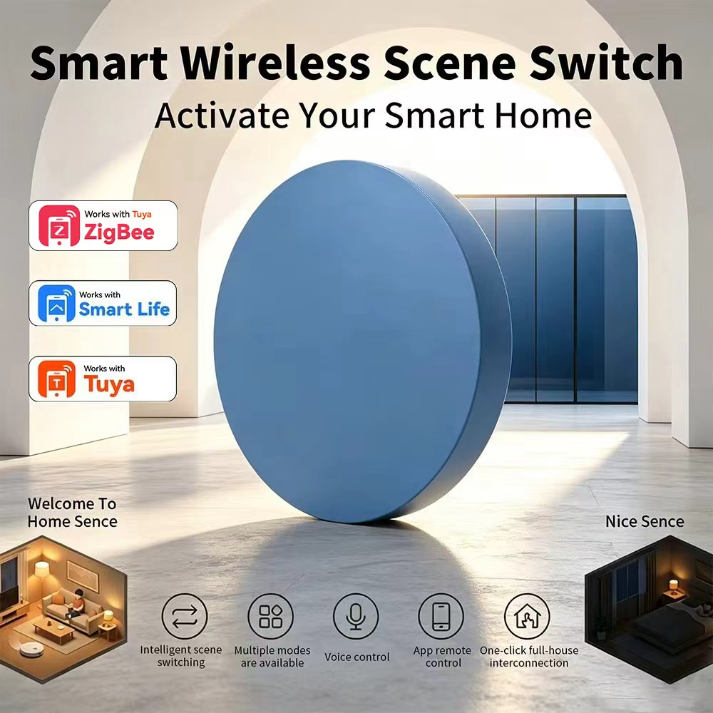 Smart Home Automation Kit - HIMOJO Zigbee Akıllı Sahne Düğmesi, Tuya