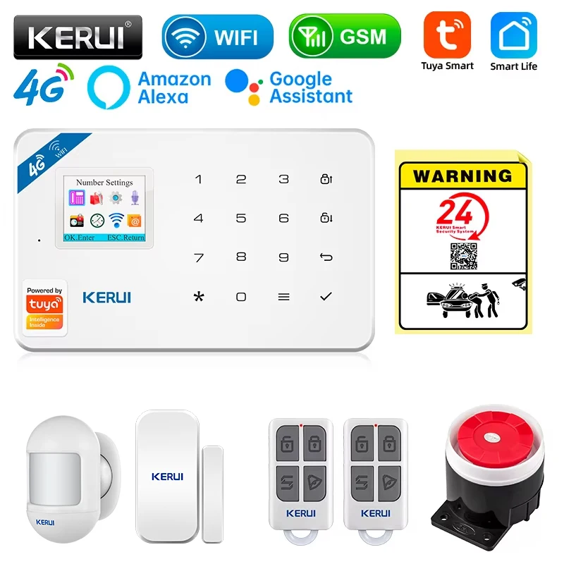 Smart Home Automation Kit - KERUI Güvenlik Alarm Sistemi Kiti W184